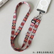 Universal Mobile Phone Lanyard Adjustable Retro Totem Extended Mobile Phone Chain Ethnic Strap Mobil