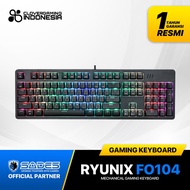 Sades Ryunix FO104/FO-104 Wired Mechanical Keyboard Fullsize FO 104 RGB Lighting