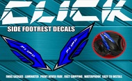 HONDA CLICK V2/V3 SIDE FOOT REST DECALS / HONDA CLICK SIDE FLAIRINGS DECALS /Honda CLICK ACCESSORIE