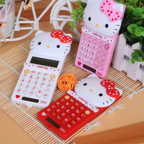 Hello Kitty Calculator cartoon Mini Calculator Cute Portable Office Calculator Student pocket Calcul