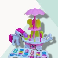 J0410 CHILDREN'S TOY MINI GROBAK ICE CREAM FI529 PONY ICE CREAM TOY LOLIPOP ICECREAM SET