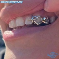 SE Punk Hip Hop Hollow Heart Star Teeth Caps For Women Men Vintage Tooth Grills Jewelry Accessories 