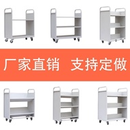 V 2-Tier Ladder with Wheels, 3-Step Flatbed Cart, 2-Step Archive Room Ladder, 3-Tier Library Book Ca