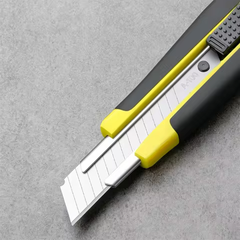 SK5 Steel Retractable Utility Knife Anti‑slip Grip Lock‑able Sliding Blade Box Cutter For Carton Wal
