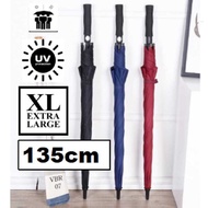 135cm UV Block Auto + XL Payung Auto Open Golf Umbrella Big Size Oversize 3 Person Besar Hujan