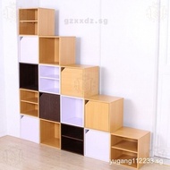 Simple locker DIY free combination storage cabinet cube box bookcase bookshelf wooden cabinet Plaid 