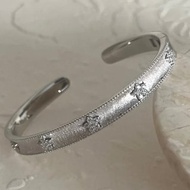 YuanPearl天然進口義大利拉絲工藝925純銀手鐲銀手鍊銀飾