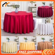 Tablecloth Round 4/6/8/10 Seater Solid Color Table Cloth Home Dining Room Banquet Wedding Party Deco