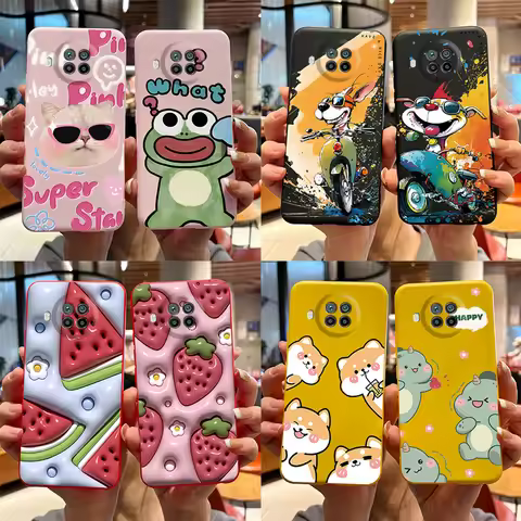 For Xiaomi Mi 10T Lite Case Cute Cat Cartoon Bear Frog Soft Silicone Back Cover For Xiaomi Mi10T 10 