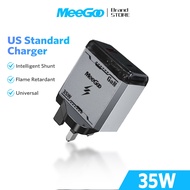 MeeGoo 35W Fast Charging Type C Quick Charger Adapter Charger Head  USB A+C Port Charger Adapter