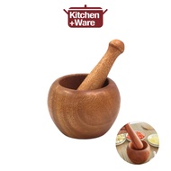 Dolphin Collection Pestle and Mortar in Acacia Wood [9cm/ 10cm] / Garlic Masher / Lesung / Grinding 