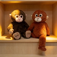 Simulated Orangutan Monkey Plush Toy - Soft Gibbon Doll for Kids Comfort