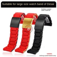 24 26 28mm Silicone Stainless Steel Watchband for Diesel Watch Strap DZ7396 DZ7370 DZ4289 DZ7070 DZ7