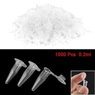0.2Ml Sosw-1000 Pcs Round Bottom Centrifuge Tubes W Attached Caps Clear White Hite