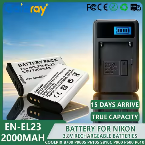 New 2000mAh EN-EL23 ENEL23 EN EL23 Battery For Nikon COOLPIX B700 P900s P900 P610s P610 P600 S810c D