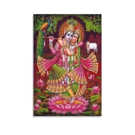 BLUDUG Radha Krishna Poster Lord Krishna Poster Indian God Religious Poster Hindu Devotional Poster