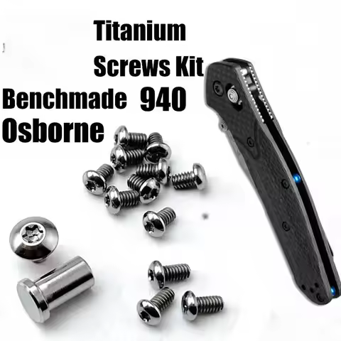 A Full Set Titanium Alloy Screws for Benchmade 940 Osborne Screws Custom Made Direct Fit Screws Spin