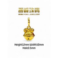 SF 916CC Ribbon Bell Pendant /100%AUTHENTIC 916GOLD(6D065)