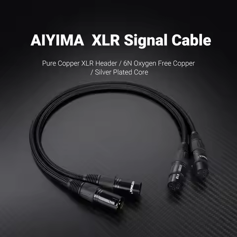 AIYIMA 3Pin XLR Audio Cable Male to Female 6N OFC Pure Copper Balanced Extension Cables For Micropho