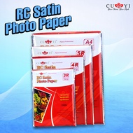 Cuyi Rc Satin Photo Paper 260gsm A4 5r 4r 3r Size Resin Coated 20 Sheets Pack