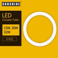 SUNSHINE LED Circular Tube 15W / 20W / 32W G10q fitting base Daylight 6500K / Warmwhite 3000K Magnetic Mounting Tube