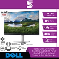 DELL S2721QS 27" Monitor - 4ms/4K 3840x2160/IPS Panel/HDMI x2/DP/Line-out port/Height Adjustable/Piv