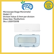 Microscope stage micrometer C1 0.01mm 0.1mm C7 microscope alignment mikrometer peringkat mikroskop l