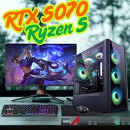 FULL SET AMD Ryzen 5 7500F + RTX5070 Ti / RTX5060 AM5 Gaming PC Desktop CyberPunk ULTRA Performance