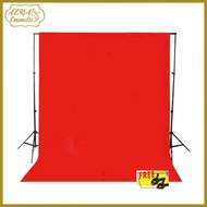 Kain background merah polos 2.5x3m Background backdrop foto studio
