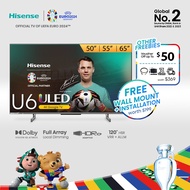 Hisense U6K ULED/QLED+ 4K Smart Google TV 50 55 65 inch | Full Array Local Dimming | Dolby Atmos | Quantum Dot Colour