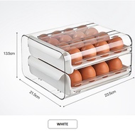 Refrigerator Egg Rack Double Drawer Egg Container Fresh-Keeping Storage Box Egg Anti-Drop Kitchen Ra