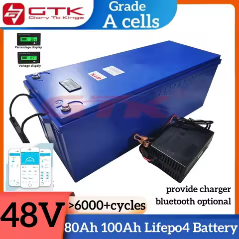 GTK 48V 80Ah 100Ah 120Ah 150Ah LiFepo4 Lithium Battery for 2KW 3KW 5KW Solar Storage Boat Inverter G