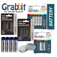 Grabbit  Battery 1.5V  Super Heavy Duty and Alkaline AA / AAA / Lithium Button Battery CR2016 / CR20