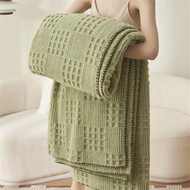 100x120cm/150x200cm/200x230cm Thickened Waffle Plush Blanket Nap Blankets Sofa Cover Blanket Soft Mi