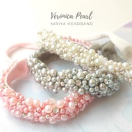 Veronica Pearl Headband Pearl Baby Bandana Headband for Adult Girls CODE L5C3