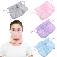 Sunscreen Face Veil Outdoor Face Gini with Neck Flap Summer Ice Silk Face Mask Cycling Veil Anti-UV