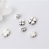 4-leaf clover silver Charm - 4-leaf clover bracelet and pendant accessories - NQ Jewelry