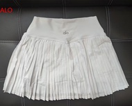 【ALO】 Alo Pleated Skirt Yoga High Waist Hair Bare Tennis Skirt Pocket Double Non-Slip Golf Skirt 【Ho