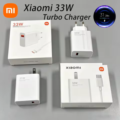 Original Xiaomi 33W EU US Charger Turbo Fast Charge 1M 6A Usb Type C Cable For Poco X5 X4 M5S X3 Pro