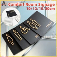 Comfort Room Signage Acrylic Directional Sign Hotel Office Washroom Sign Men Women Toilet Door Plate