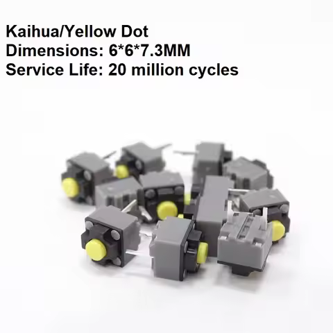 Kailh Silent Mouse Micro Switch For M330 M220 M590 6*6*7.3mm Red Yellow Dot Square Mute Micro Switch