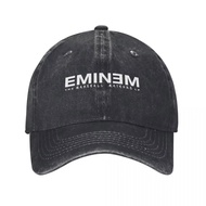 Eminem neutral style baseball cap, worn-out denim washed hat, retro outdoor activity sun hat