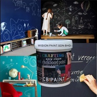 CHALKBOARD PAINT ( 5L ) CRAFTING EASY CLEAN FOR INTERIOR &amp; EXTERIOR WALL PAINT / PAPAN KAPUR CAT / chalk board