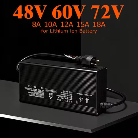 Lithium ion Battery Charger 48V 60V 72V Fast Charging 8A 10A 12A 15A 18A High Power 54.6V 58.8V 67.2