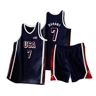 American Team James Curry Durant Paris Olympics Basketball Uniform Cavaliers Clippers Basketball Uni