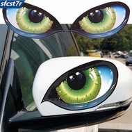 3D Stereo Reflective Cat Eyes Car Sticker Car Auto Side Fender Eye Stickers Adhesive Creative Rearview Mirror Decal [ZP]