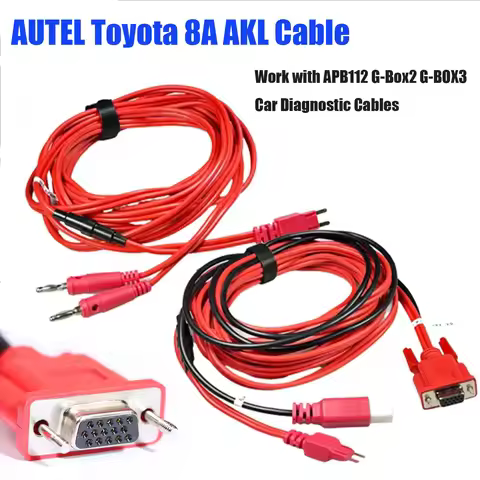 For AUTEL Toyota 8A AKL Cable Non-Smart Key All Keys Lost Adapter Work with APB112/G-Box2/G-BOX3 Car