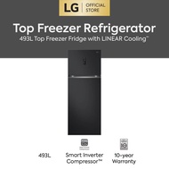 493L Top Freezer Fridge in Essence Matt Black