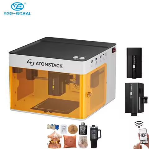 AtomStack P1 Portable Engraving Laser Machine 5w Diode 1.2W Infrared Dual Laser Mini Desktop Dual La