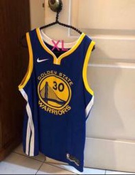 (二手嚴選)NIKE NBA 金州勇士 Thompson SW球迷版客場藍球衣